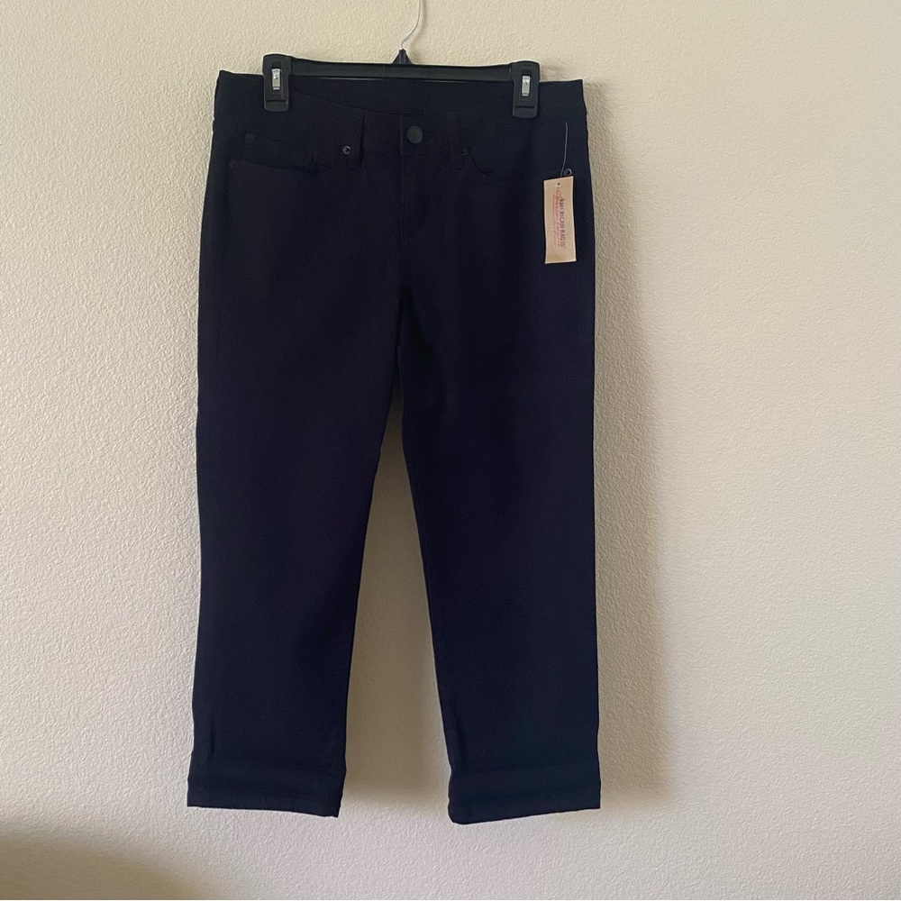 AMERICAN RAG WOMEN JUNIORS CAPRI JEANS CLASSIC BLACK NWT SIZE 9 NWT - Picture 3 of 15